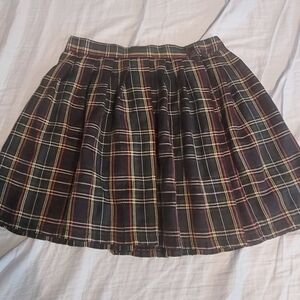 Plaid Pleated Skirt